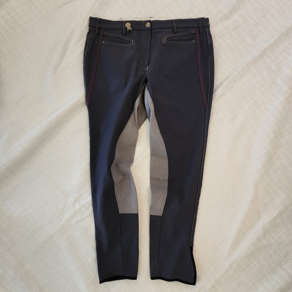 Pikeur Shiva 34 Kontrast Breeches Gray W/Suede Full Seat Contrast Stitching A425